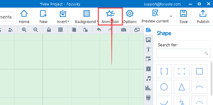 apply action path animation effect to the objects