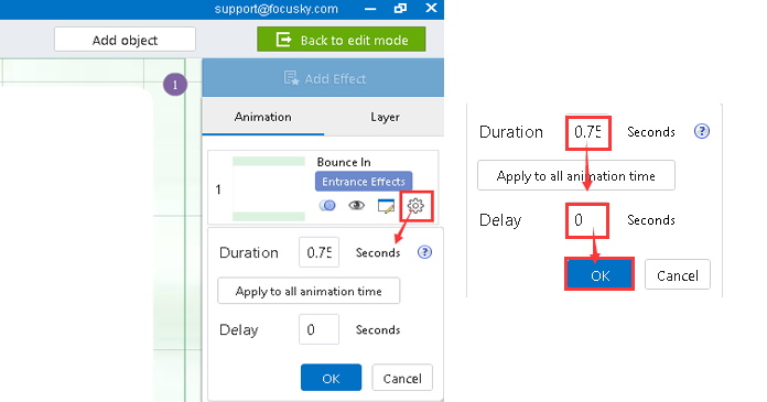  custom the duration/delay time of animation effect