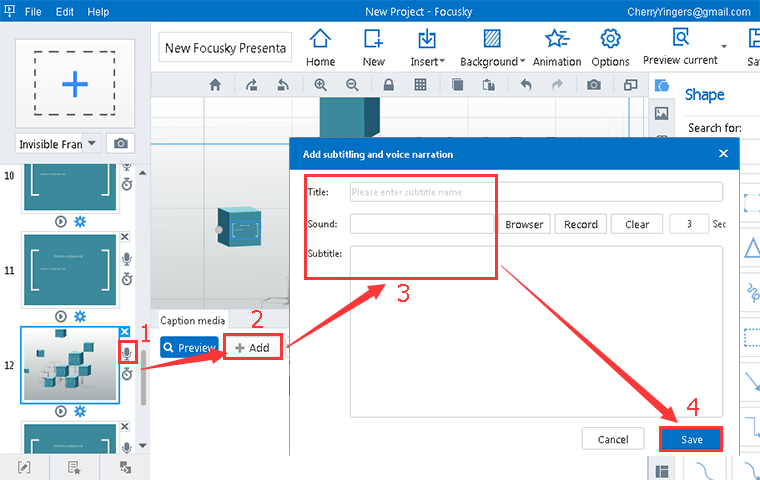 edit the path of the presentation