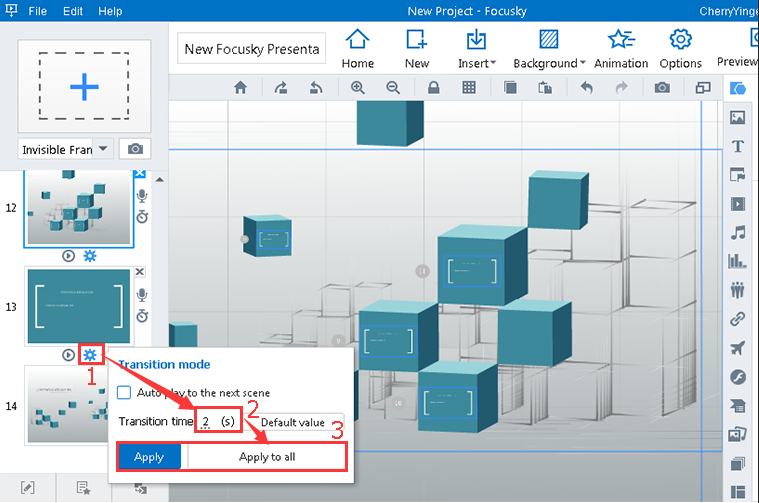 edit the path of the presentation