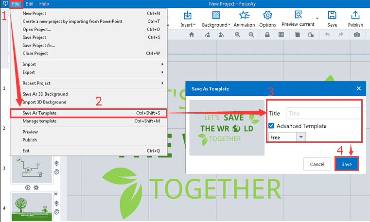 import and export template