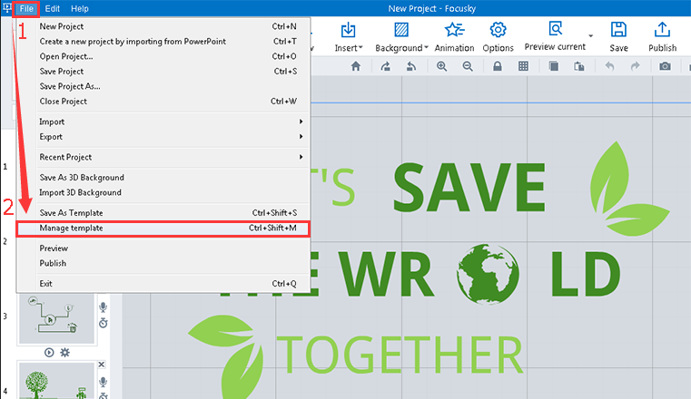 import and export template