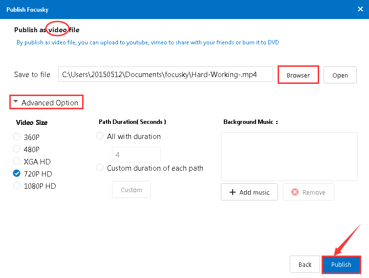 view presentation without focusky installed