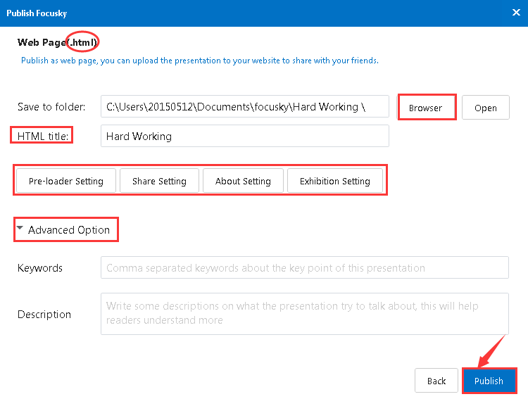 view presentation without focusky installed