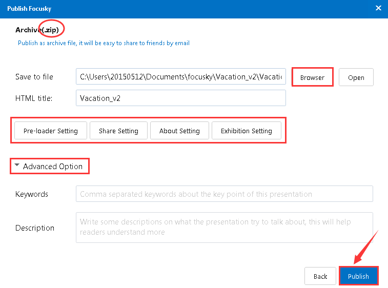 view presentation without focusky installed